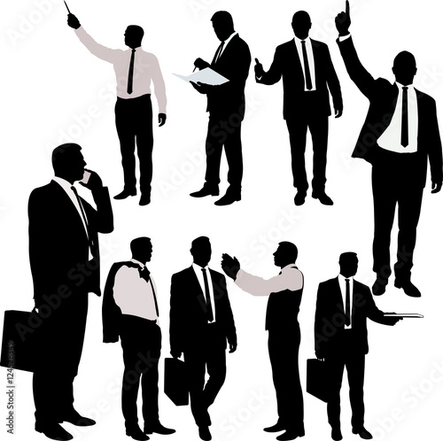Business Men Silhouette Collection - vector