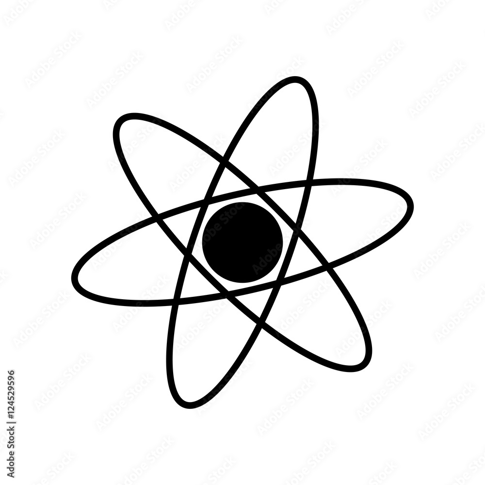 Atom icon. Science chemistry and nuclear theme. Isolated design. Vector illustration Atom icon. Science chemistry and nuclear theme. Isolated design. Vector illustration