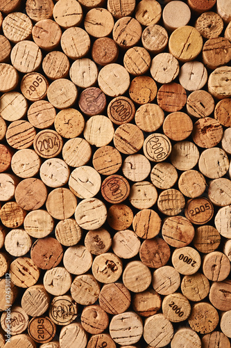 Cuadro en lienzo Texture of wine corks