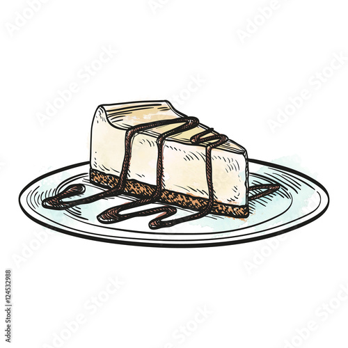 Vector illustration of cheesecake