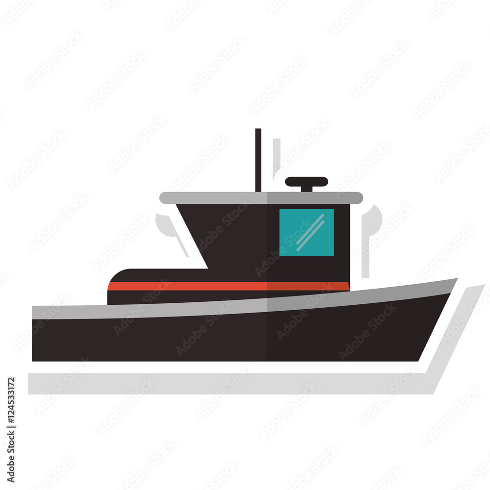 ship icon. sea transportation nautical and marine theme. Isolated design. Vector illustration