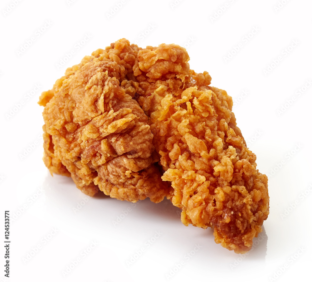 Breaded chicken wings isolated on white Breaded chicken wings isolated on white