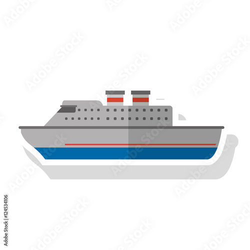 cruise ship icon. sea transportation nautical and marine theme. Isolated design. Vector illustration
