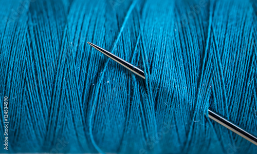 Sewing threads closeup