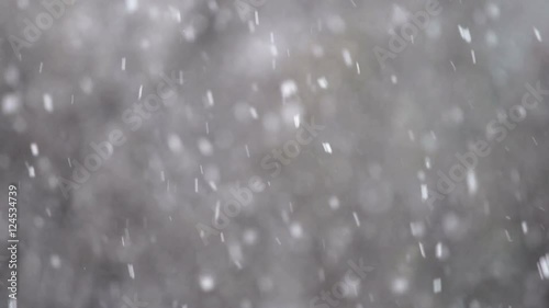snow flakes with depth of field