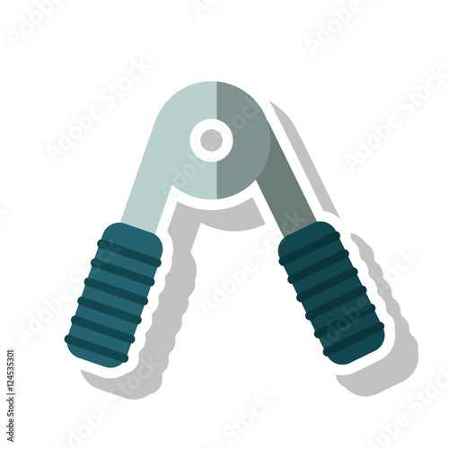 Hand grips icon. Fitness gym sport and bodybuilding theme. Isolated design. Vector illustration