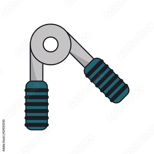 Hand grips icon. Fitness gym sport and bodybuilding theme. Isolated design. Vector illustration