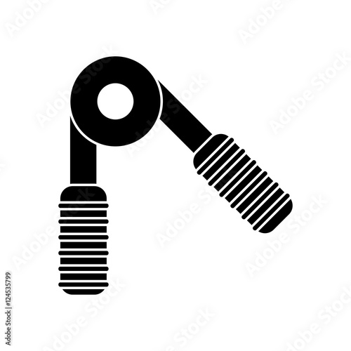 Hand grips icon. Fitness gym sport and bodybuilding theme. Isolated design. Vector illustration