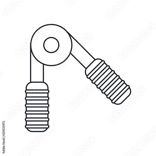 Hand grips icon. Fitness gym sport and bodybuilding theme. Isolated design. Vector illustration
