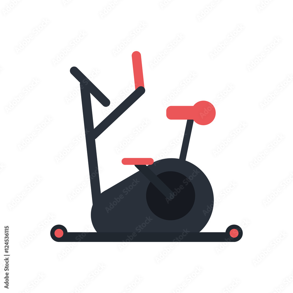 Bike icon. Fitness gym sport and bodybuilding theme. Isolated design. Vector illustration