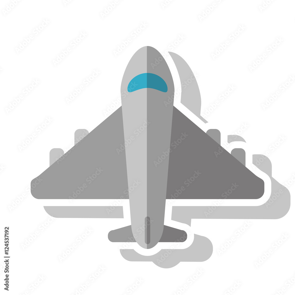Airplane vehicle icon. transportation travel and trip theme. Isolated design. Vector illustration