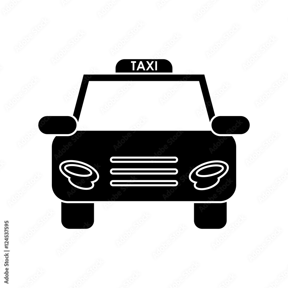 taxi vehicle icon. transportation travel and trip theme. Isolated design. Vector illustration