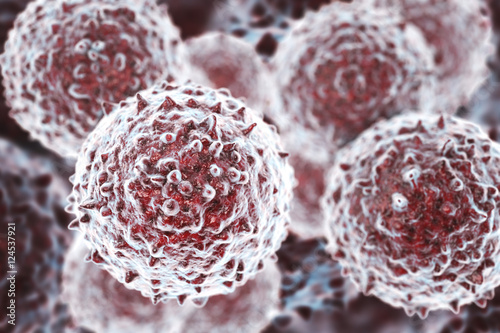 Embryonic stem cells, 3D illustration. Stem cells research background photo