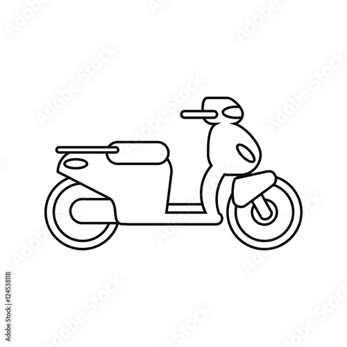 motorcycle vehicle icon. transportation travel and trip theme. Isolated design. Vector illustration