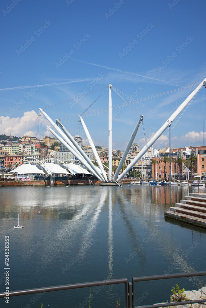 Obraz premium The city of Genoa in Northern Italy is a treasury of monumental buildings, churches, ancient alleyways, parks,Grand Palazzos and museums. 