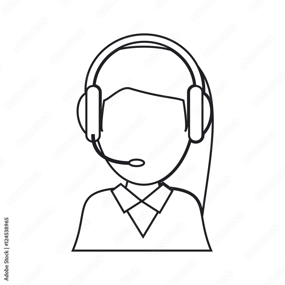 Operator man icon. Call center technical service and online support theme. Isolated design. Vector illustration Operator man icon. Call center technical service and online support theme. Isolated design. Vector illustration