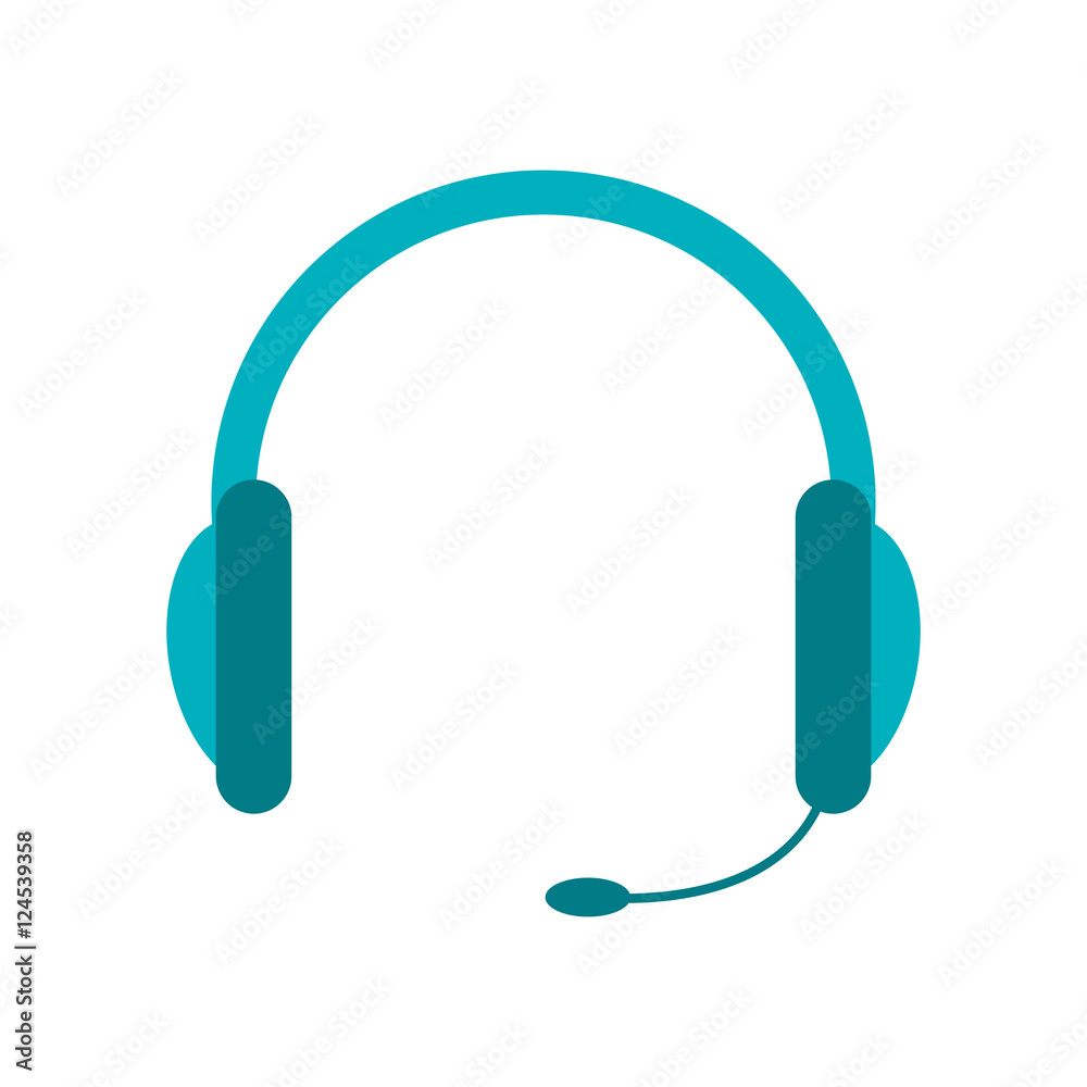 Headphone icon. Device gadget and technology theme. Isolated design. Vector illustration Headphone icon. Device gadget and technology theme. Isolated design. Vector illustration