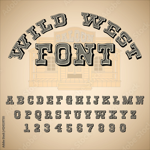 Vintage font, ABC, alphabet