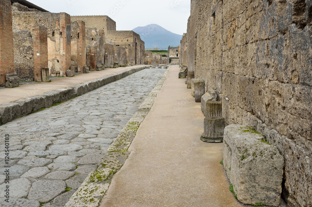 Restored city Pompeii
