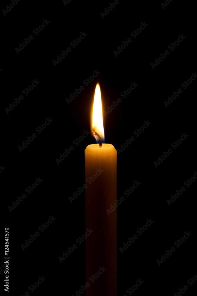 burning candlelight in a church