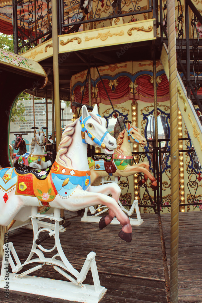 carousel in the Gorky Park, Moscow