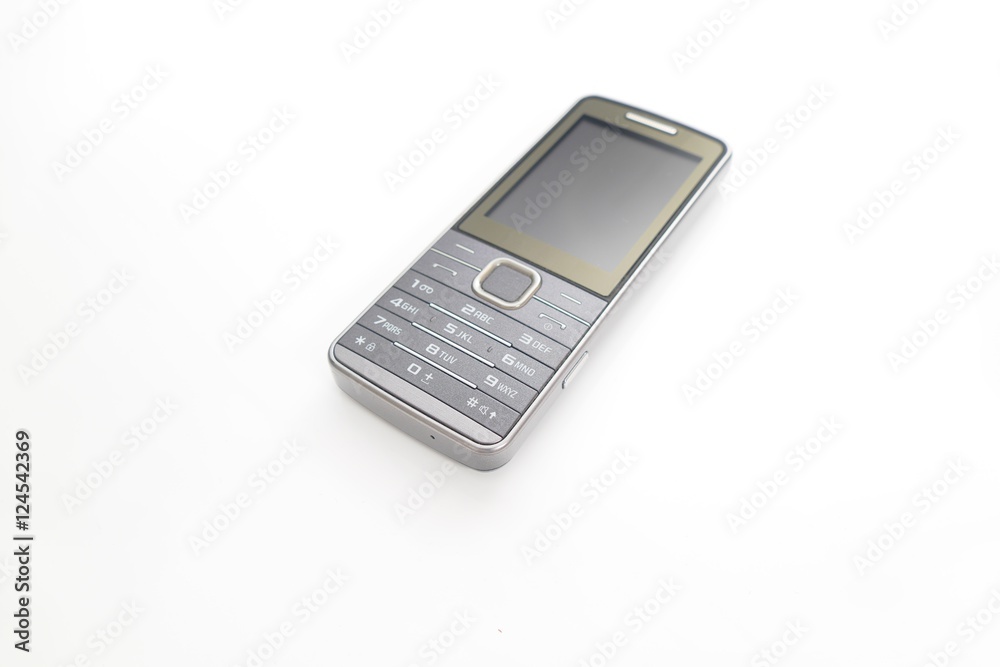 Classic mobile phone without logo isolated on white background Classic mobile phone without logo isolated on white background