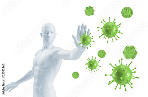 Abwehrkräfte und Immunität - Illustration Bakterien photo