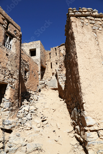 The ghost town of Wadi Habib in the Jebel Akhdar Mountains of the Sultanate of Oman photo
