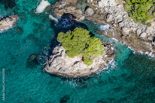 aerial view of the Greece coast line