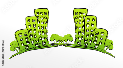bannière ville illustration