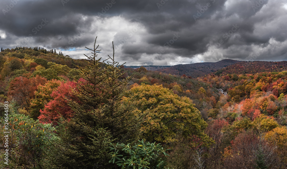 Fototapeta premium Dark Clouds Above Graveyard Fields