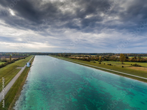 Luftbild Drohnenflug über See photo