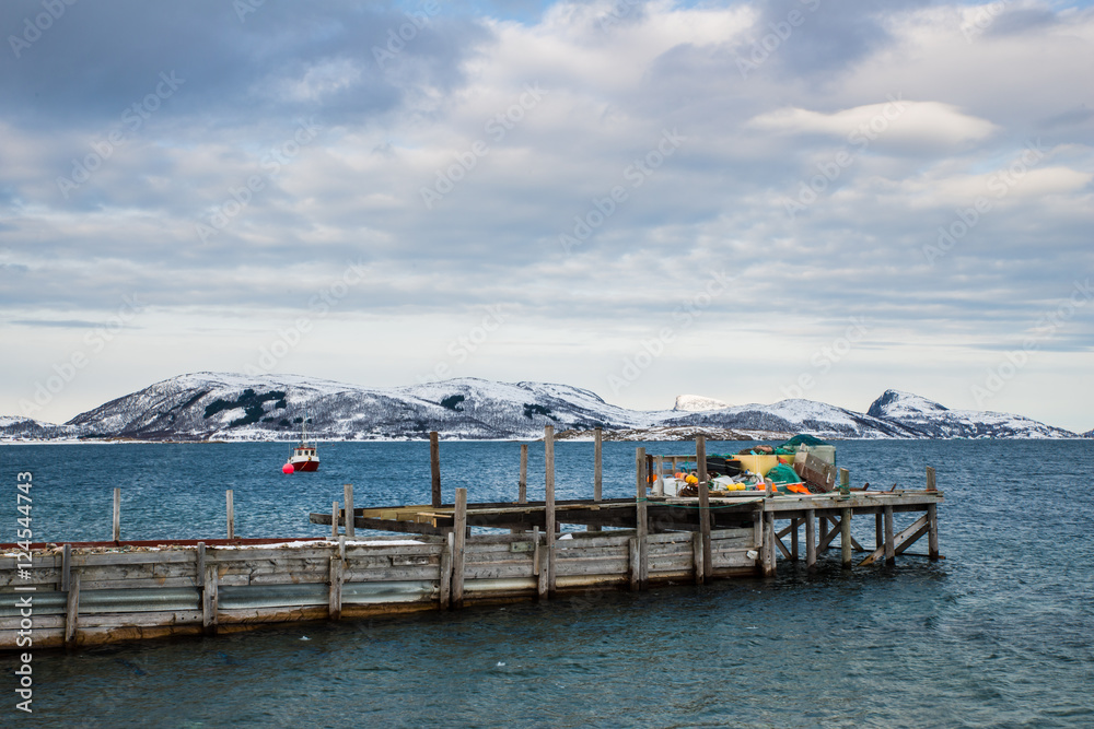Fisherman boat port Norway