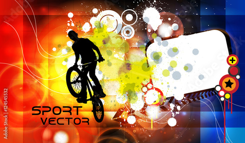 BMX rider. Vector design.