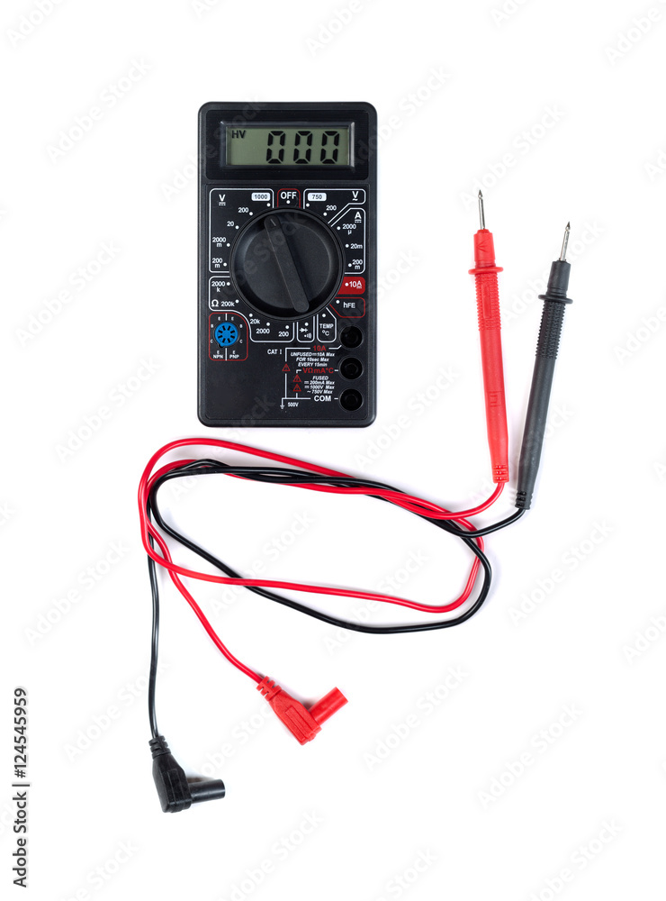 Multimeter isolate on white Multimeter isolate on white