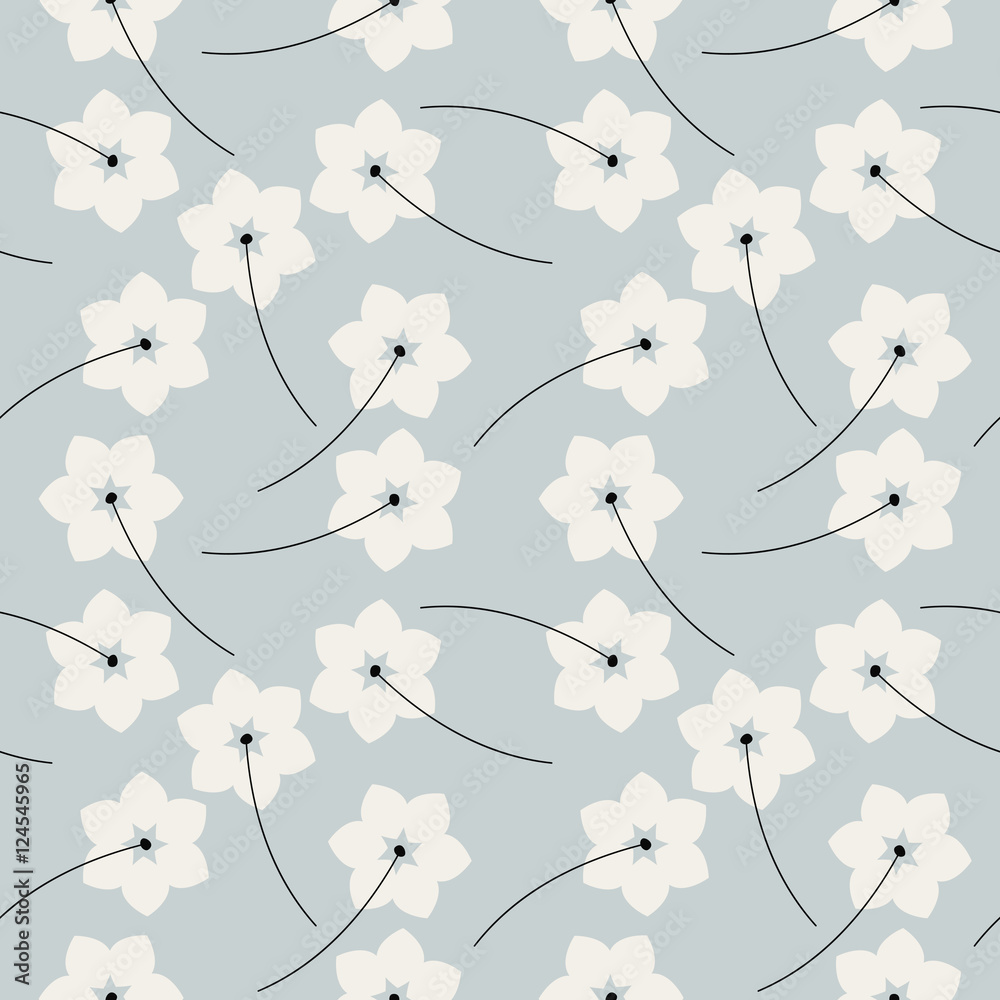 Cute seamless pattern with flowers Cute seamless pattern with flowers