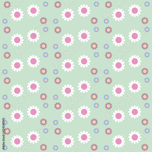 Seamless flowers pattern. Floral background. Vector illustration