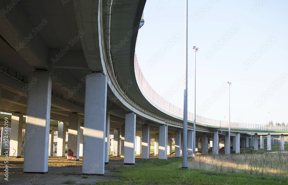 View the concrete bridge for transportation