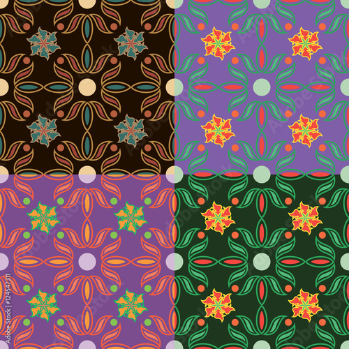 Set of vector seamless patterns