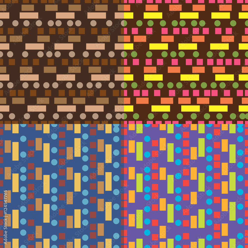 Set of vector seamless patterns Set of vector seamless patterns