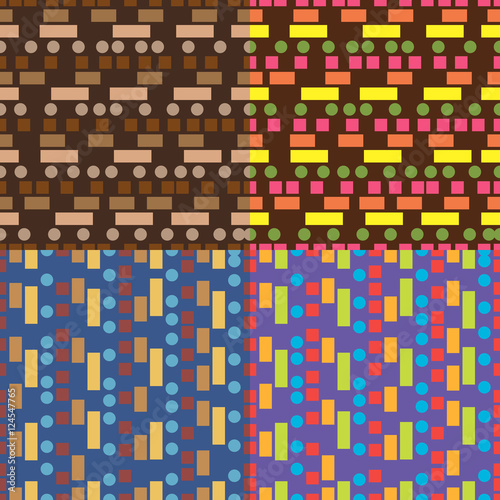 Set of vector seamless patterns