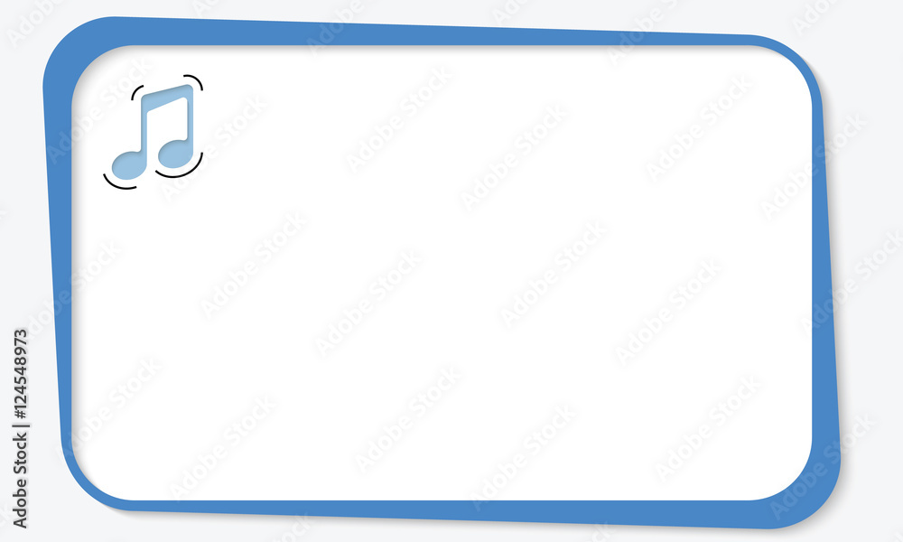 Text box for fill your text and music symbol Text box for fill your text and music symbol