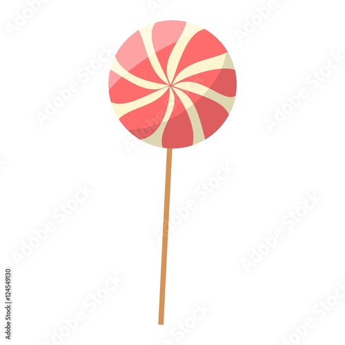 Lollipop sweet dessert vector illustration.