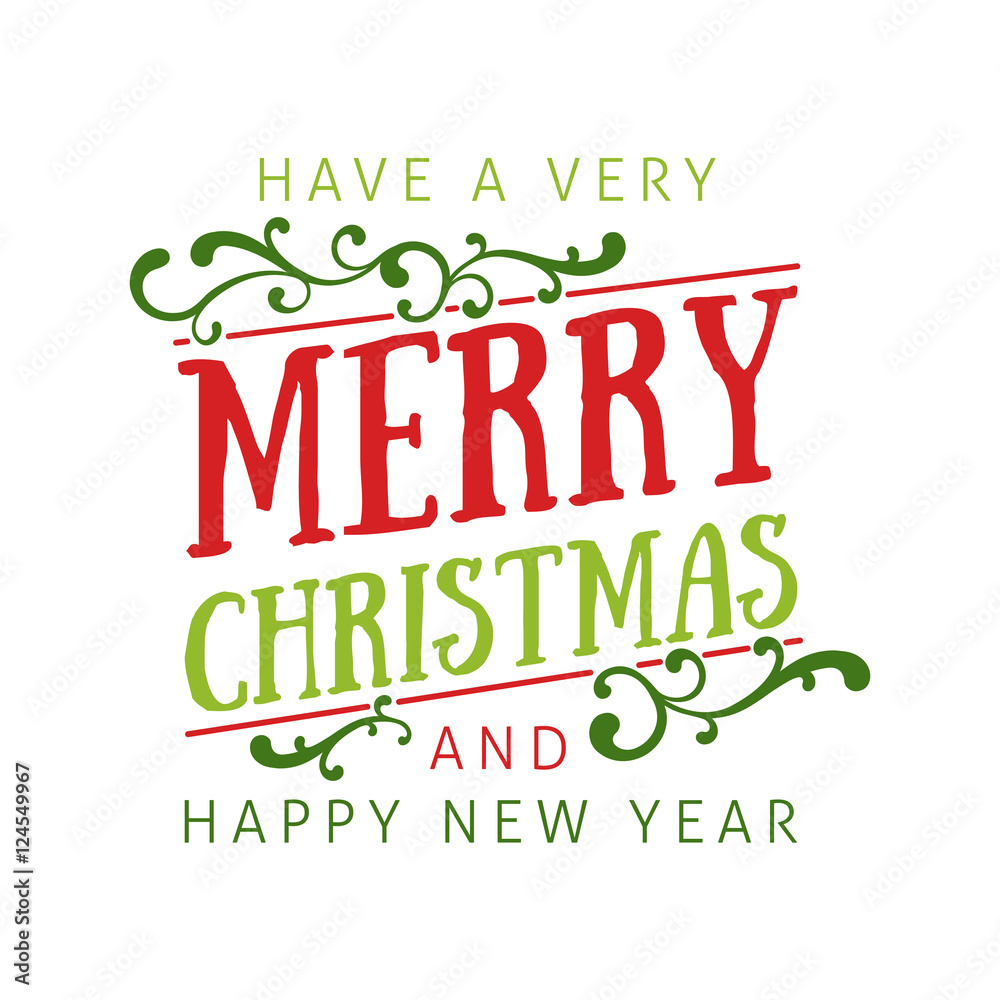 Fototapeta premium Elegant Christmas Calligraphy Design