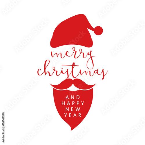 Santa Claus Silhouette with Greetings