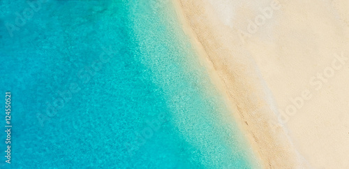 Aerial photo of empty beach