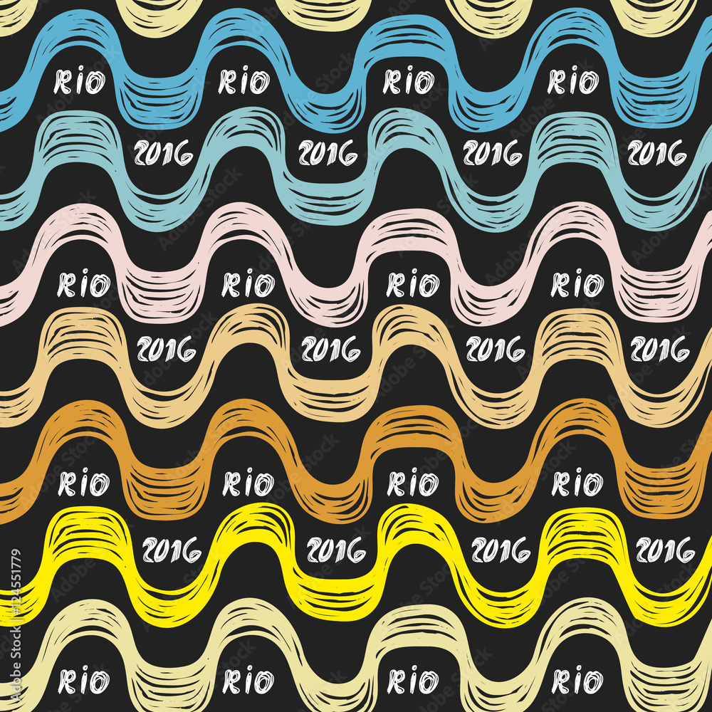 Ipanema beach pattern set. Vector illustration. Brazil, Rio style pattern. Hand drawn. Ipanema beach pattern set. Vector illustration. Brazil, Rio style pattern. Hand drawn.