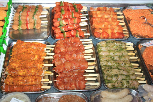 Obraz na plátne Fresh poultry products for barbecue