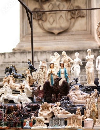 Sacred and profane souvenir for tourists in Rome
