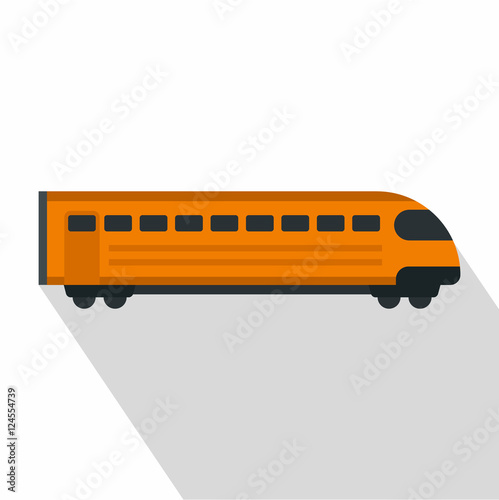 Train icon. Flat illustration of train vector icon for web design